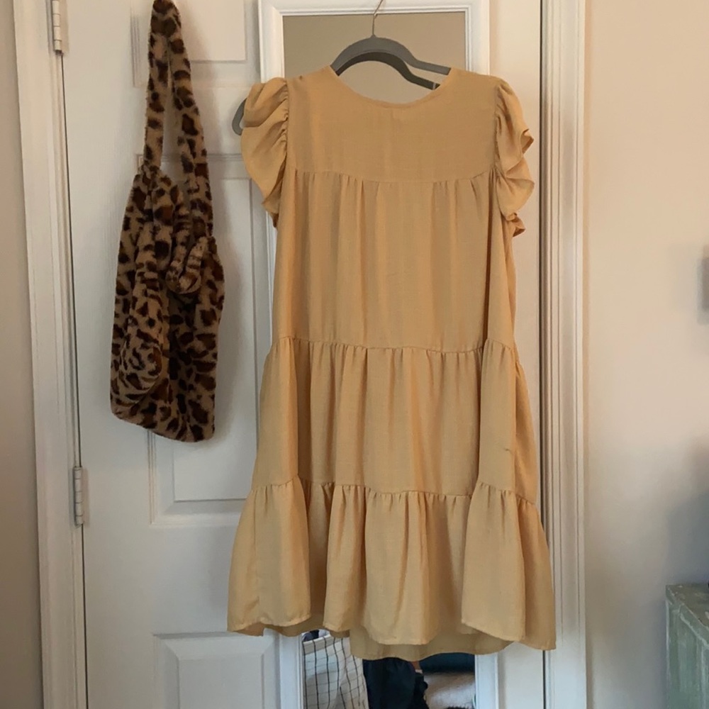 Gold flowy dress